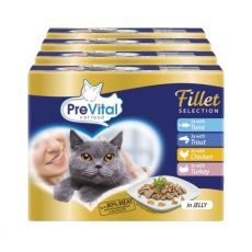 PreVital Fillet Selection Kapsička tuniak/pstruh/kura/morka v želé 48 x 85 g