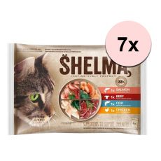 Shelma Cat Kapsička mäso a ryby v omáčke 28 x 85 g