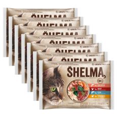 Shelma Cat Kapsička mäso a ryby v omáčke 28 x 85 g