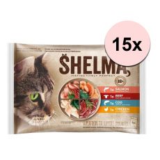 Shelma Cat Kapsička mäso a ryby v omáčke 60 x 85 g