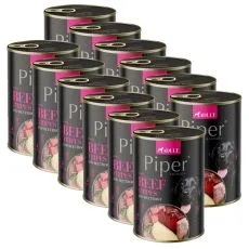 Konzerva Piper Adult s hov&auml;dz&iacute;mi držkami a červenou repou 12 x 400 g