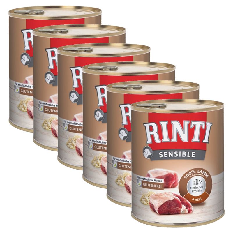 Konzerva RINTI SENSIBLE jahňa & ryža 6 x 800 g