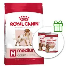ROYAL CANIN Medium Adult granule pre dospel&yacute;ch psov stredn&yacute;ch plemien 15 kg + 2 konzervy ZADARMO