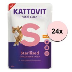 Kattovit Vital Care Sterilised kapsička kura 24 x 85 g
