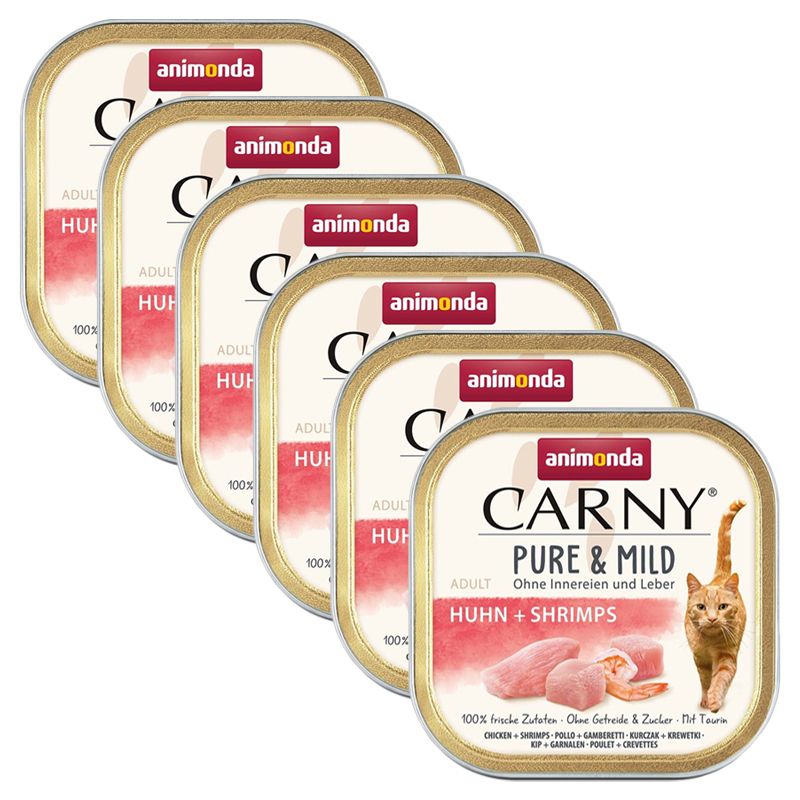 Animonda Carny Pure & Mild Adult – kura a krevety 6 x 100 g