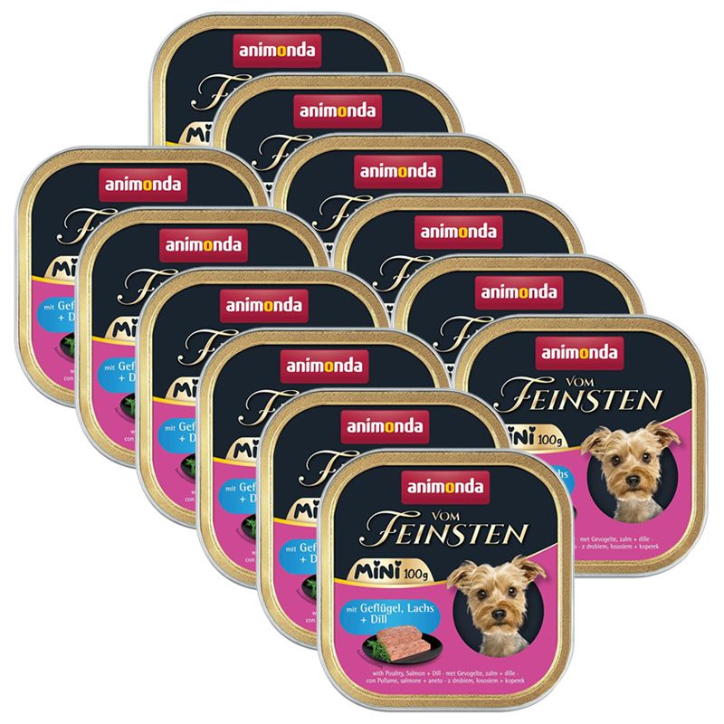 Animonda Vom Feinsten Adult Mini - hydina, losos a kôpor 12 x 100 g