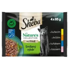 Sheba Natures Collection Kapsičky zmie&scaron;an&yacute; v&yacute;ber v &scaron;ťave 4 x 85 g