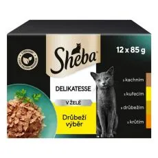 Sheba Delikatesse Kapsička hydinov&yacute; v&yacute;ber v žel&eacute; 12 x 85 g