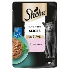 Sheba Select Slices kapsička s lososom v šťave 85 g