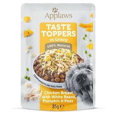 Kapsička Applaws Dog Taste Toppers in Gravy kura, fazuľa, tekvica a hrášok 85 g