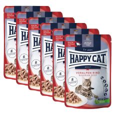 Kapsička Happy Cat Culinary Voralpen Rind / hovädzie 6 x 85 g