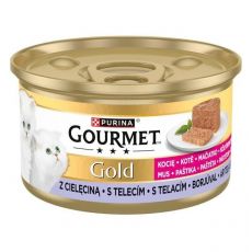 Konzerva Gourmet GOLD Kitten - paštéta s teľacím mäsom 85 g
