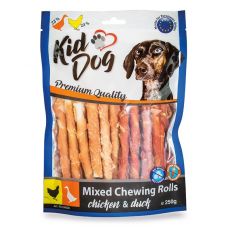 Kid Dog Mix byvolích tyčinek s kuracím a kačacím mäsom 250 g