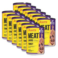 Josera Meat Lovers Menu Multipack Natvoer voor honden, hoog vleesgehalte, graanvrij, volledig voer, 6 x 800 g