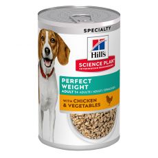 Hill's Science Plan Perfect Weight konzerva pre dospelých psov s kuracím 363 g