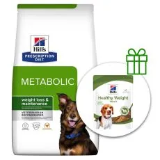 Hill's Prescription Diet Metabolic Regul&aacute;cia hmotnosti granule pre psov 4 kg + pamlsky ZADARMO