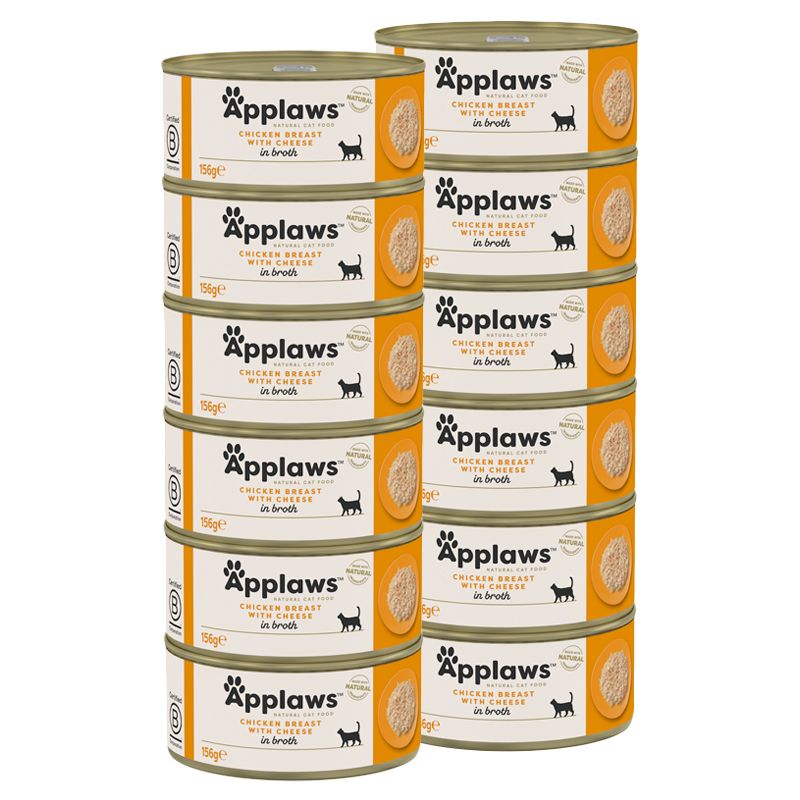 Applaws Konzerva pre mačky s kuracími prsiami a syrom 12 x 156 g