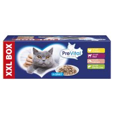 PreVital XXL BOX Kapsička kura/teľa/losos/pečeň v omáčke 48 x 100 g