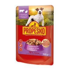 Propesko Dog Kapsička hovädzie-králik v omáčke 100 g