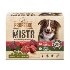 Propesko MISTR Dog Kapsička hovädzie/zverina v omáčke 12 x 85 g