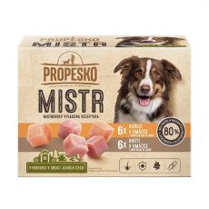Propesko MISTR Dog Kapsička kuracia/morčacia v omáčke 12 x 85 g