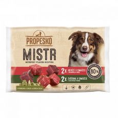 Propesko MISTR Dog Kapsička hovädzie/zverina v omáčke 4 x 85 g