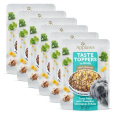 Kapsička Applaws Dog Taste Toppers in Broth tuniak, tekvica, cícer a kel 6 x 85 g