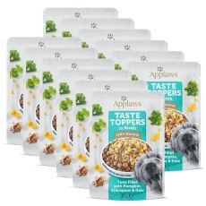 Kapsička Applaws Dog Taste Toppers in Broth tuniak, tekvica, cícer a kel 12 x 85 g
