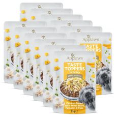 Kapsička Applaws Dog Taste Toppers in Gravy kura, fazuľa, tekvica a hrášok 12 x 85 g