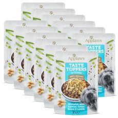 Kapsička Applaws Dog Taste Toppers in Gravy biela ryba, losos, fazuľky a šošovica 12 x 85 g