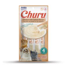 Inaba Churu Pyré cat kura s lososom 4 x 14 g