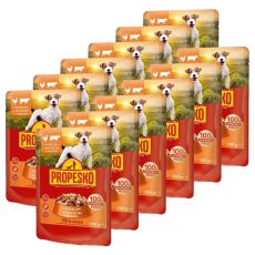 Propesko Dog Kapsička kura-hovädzie v omáčke 12 x 100 g