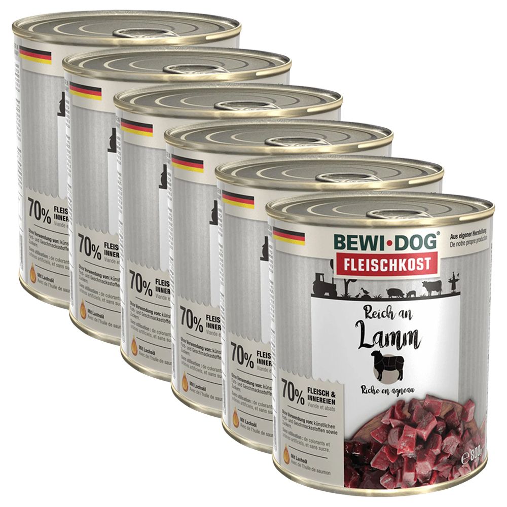 BEWI DOG konzerva – Jahňa, 6 x 800g