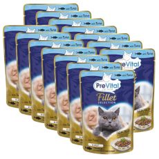 PreVital Fillet Selection Kapsička tuniak v želé 14 x 85 g