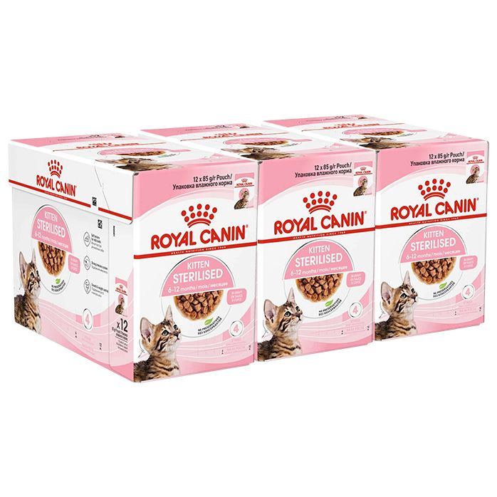 Royal Canin Kitten Sterilised kapsička v šťave pre kastrované mačiatka 36 x 85 g