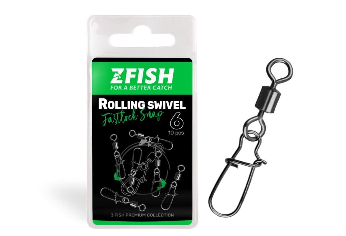 ZFISH Rolling Swivel & Fastlock Snap 16 / 11 kg