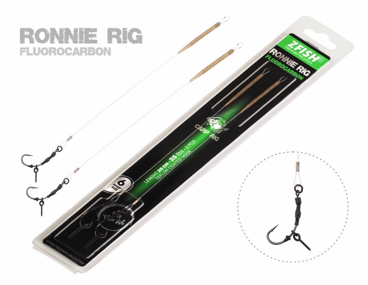 ZFISH Fluorocarbon Ronnie Rig / size 8