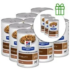 Hill's Prescription Diet j/d Starostlivosť o kĺby konzerva pre psov 370 g, 9+3 ZADARMO