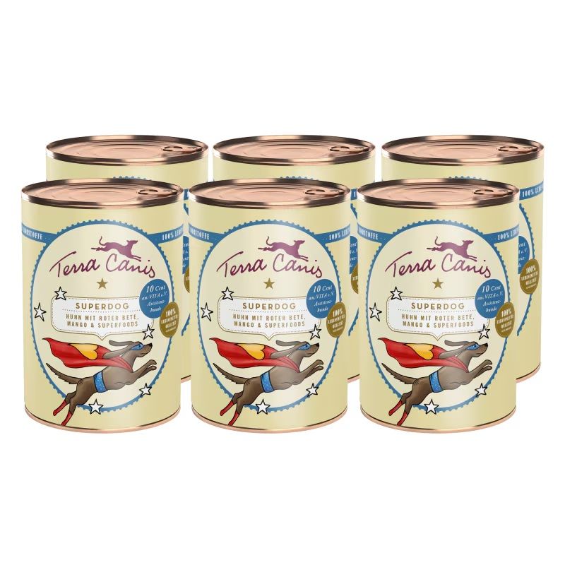 Terra Canis Superdog – Chicken with beetroot, mango and superfoods 6 x 400 g