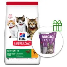 Hill's Science Plan granule pre mačiatka s kurac&iacute;m 7 kg + podstielka ZADARMO