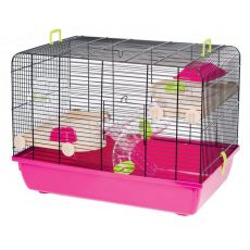 Klietka pre hlodavce JERRY II s tunelom RUŽOV&Aacute;