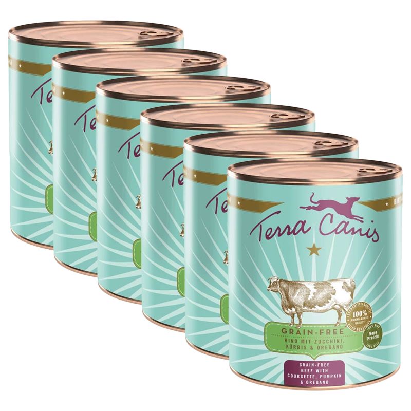Terra Canis Grain-free ﻿Beef with courgette, pumpkin & oregano 6 x 800 g