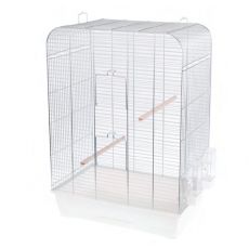 Klietka pre vtáky NINA chrom - 54 x 34 x 75 cm BIELA