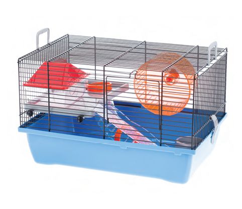 Klietka pre hlodavce GINO COLOR s tunelom 42 x 29 x 26 cm ORANŽOVÁ