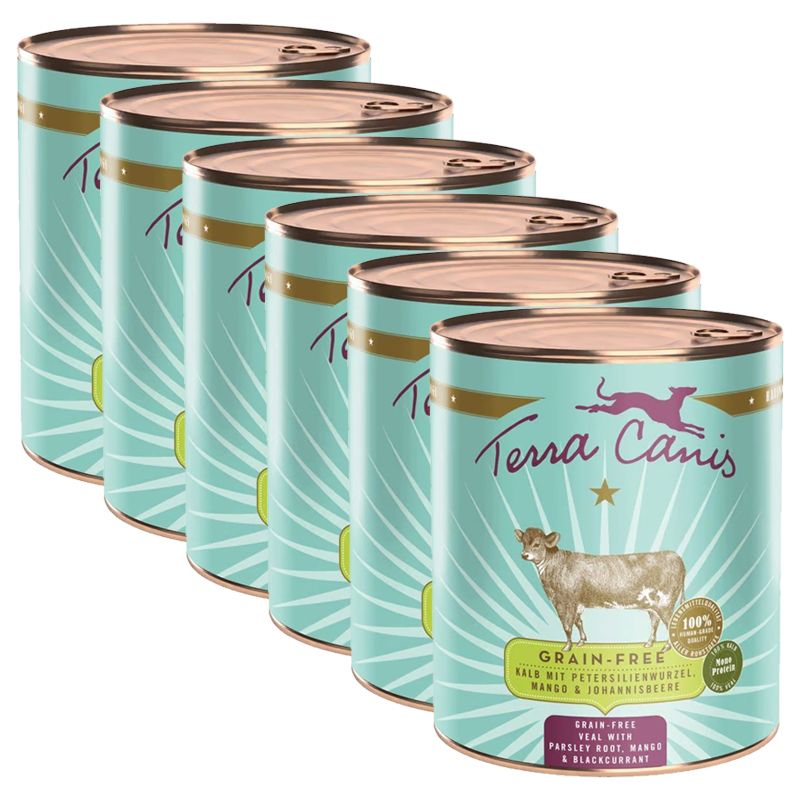 Terra Canis Grain-free Veal with parsley root, mango & blackcurrant 6 x 800 g