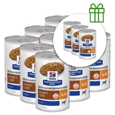 Hill's Prescription Diet k/d Starostlivosť o obličky konzerva pre psov 350 g, 9+3 ZADARMO
