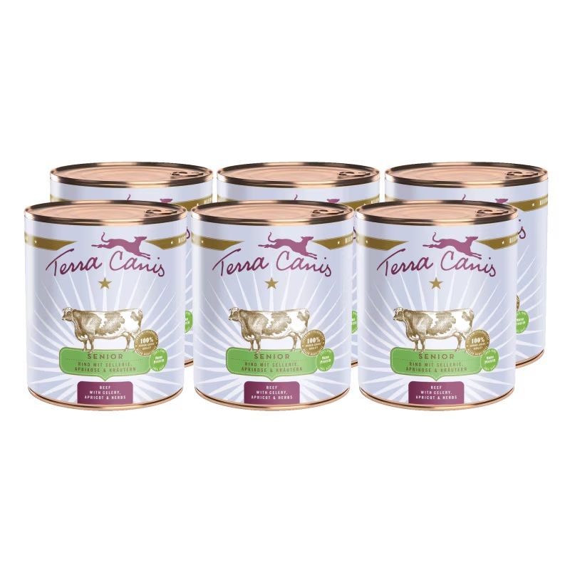 Terra Canis Senior Beef with celery, apricots & herbs 6 x 800 g