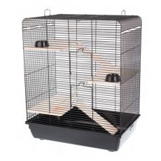 Klietka pre hlodavce Remy + wood 58 x 38 x 71,5 cm ČIERNA