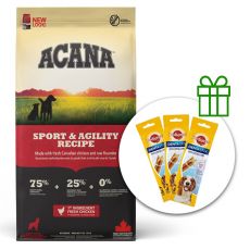 Acana Sport & Agility Recipe 17 kg + 3 x pamlsky ZADARMO