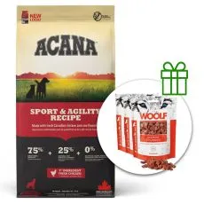 Acana Sport & Agility Recipe 17 kg + 3x pamlsky ZADARMO